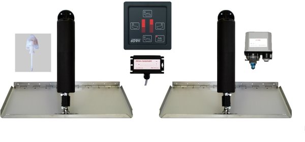 Elektrische Trimmklappen N 40x23 cm mit Automatik und Stellungsanzeige 12V